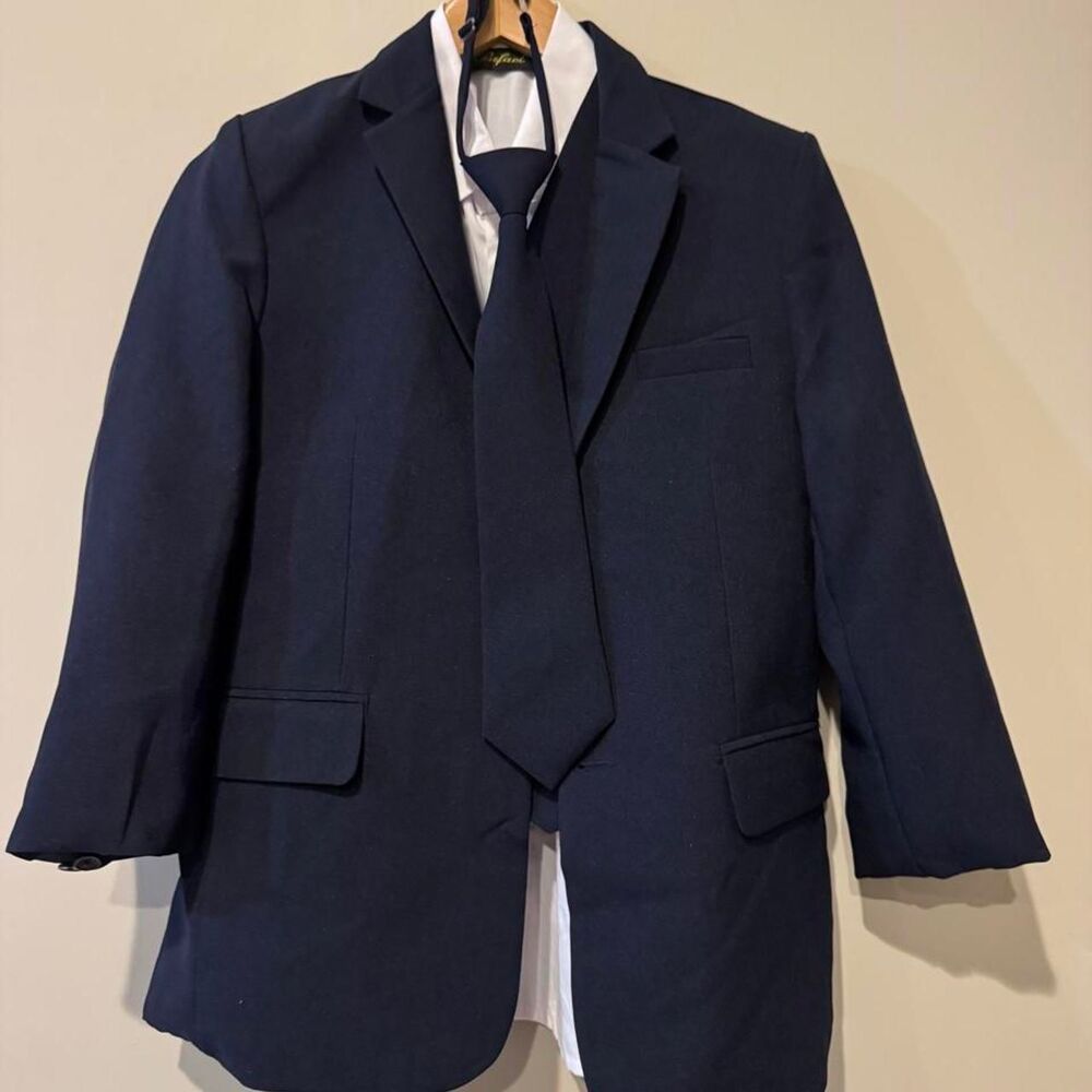 Boy's Navy and Blue Suit Complete with tie
